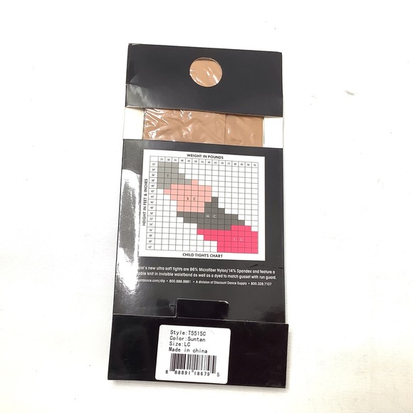 Theatricals Child Footed Microfiber Tights SIZE LC Large Child Ballet Pink New - Picture 7 of 9